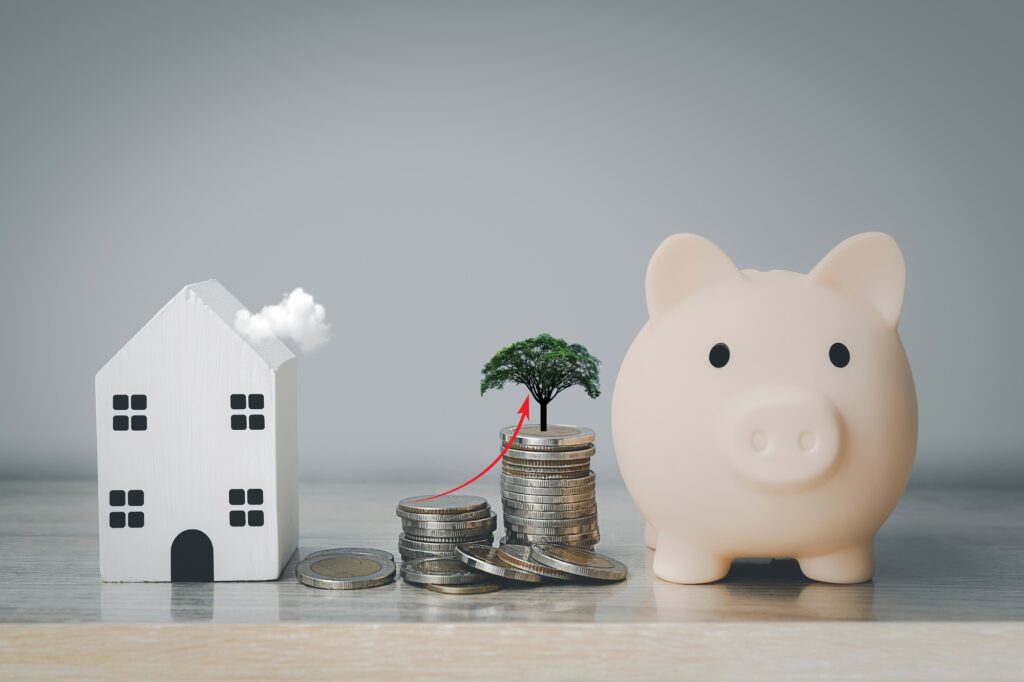 Business finance and saving money investment